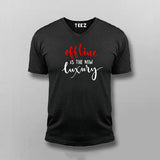 Offline Is The New Luxury V-Neck  T-Shirt For Men Online