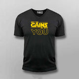 May The Gains Be With You V Neck T-Shirts For Men