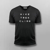 Hike Trek Climb V-Neck T-shirt For Men Online India