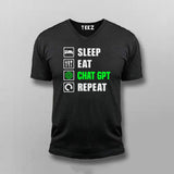 Sleep, Eat, ChatGPT, Repeat - Geek Tee
