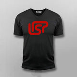 Lisp Logo V-Neck T-Shirt For Men Online India