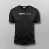 Document Type Human V-neck T-shirt For Men Online India