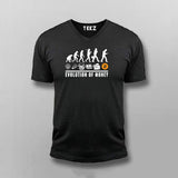 Buy this Evolution Bitcoin Men V Neck T-shirt from Teez
