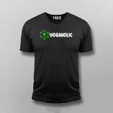 Yogaholic V-Neck T-shirt For Men Online Teez 