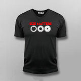 Lens Size Matters V Neck  T-Shirt For Men online India