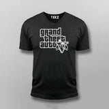 Grand Theft Auto(GTA) V V-Neck T-Shirt For Men Online India