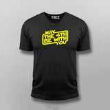 May The Fourth Be With You V Neck T-shirt For Men Online India