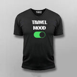 Travel Mood On Travelling V-Neck  T-shirt For Men online India 