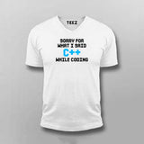 Sorry for what i said C++ while coding v  neck T-shirt for men india