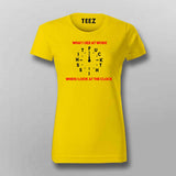 Office Clock Glance: What I See at Work Tee