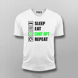 Sleep, Eat, ChatGPT, Repeat - Geek Tee