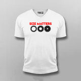 Lens Size Matters V Neck  T-Shirt For Men India