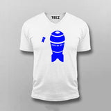 Simple Illustration of a nuclear bomb V-Neck T-Shirt For Men Online India