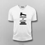 Order At Court V Neck  T-Shirt For Men India