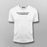 Chuck Norries Writes Code Funny Programming Joke V-Neck T-shirt For Men Online India 