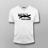 Black Belt In Programming V Neck  T-Shirt For Men India