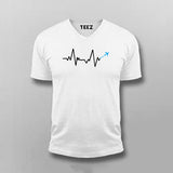 Travel Airplane Love HeartBeat T-shirt For Men Online