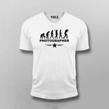 Evolution photographer V Neck  T-Shirt For Men India