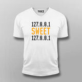 Home Sweet Home 127.0.0.1 V-neck T-shirt For Men Online India