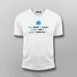 Keep Calm Shirt for IOS Swift Developers V-Neck T-Shirt For Men Online