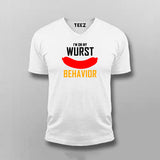 I'm On My Wurst Behavior V-Neck  T- Shirt For Men Online