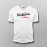 Don't Judge a Book ( Programmer ) By It's Cover ( Commit History) Funny Programming T-shirt For Men