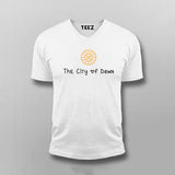 Buy Auroville - City of Dawn  V Neck T-Shirt For Men India