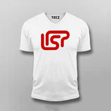Lisp Logo V-Neck T-Shirt For Men India