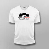Born To Shoot Forced To Work V-Neck T-Shirt For Men