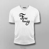Free Hugs V Neck T-Shirt For Men India
