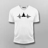 Yoga Heartbeat Cotton Tee for Yoga Enthusiasts