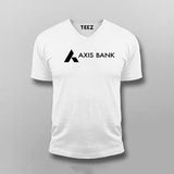 Axis Bank Logo  V-Neck T-Shirt For Men Online India