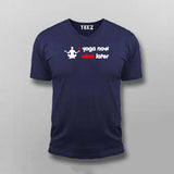 Yoga Now Wine Later Funny T-Shirt For Men