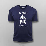 By Your Code Programming V-Neck  T-shirt For Men Online 