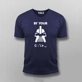 By Your Code Programming V-Neck  T-shirt For Men Online 