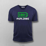100% Punjabi V Neck  T-Shirt For Men india