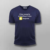 I Stay Young By Pretending To Enjoy Snapchat Funny T-shirt For Men