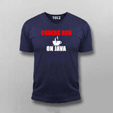 Coders Run On Java v neck t-shirt java