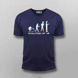 Evolution of Man Virtual Reality V-Neck T-Shirt For Men India