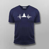 Yoga Heartbeat Cotton Tee for Yoga Enthusiasts