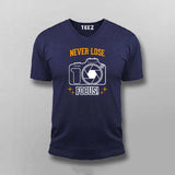 Never Lose Focus Photography Camera  T-Shirt For Men