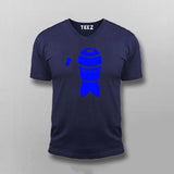 Simple Illustration of a nuclear bomb V-Neck T-Shirt For Men India