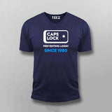 CAPS LOCK, Preventing login since 1980 funny tech t tshirt for men