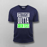Straight Outta Green Tests V-Neck T-Shirt For Men Online