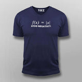  Avoid Negativity Maths Funny  V Neck T-Shirt For Men 