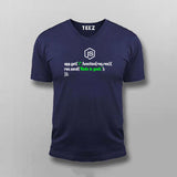 Node is geek V-Neck T-Shirt For Men India