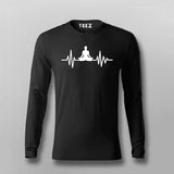 Yoga Heartbeat Funny Yoga Full Sleeve T-shirt For Men Online teez 