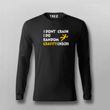 I Don't Crash I Do Random Gravity Checks Full Sleeve T-shirt For Men Online India 