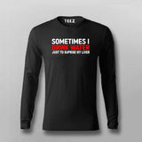 Some Time Drink Water Full Sleeve T-shirt For Men