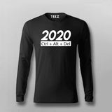 2020 Ctrl +Alt + Del  Full Sleeve T-Shirt For Men Online India